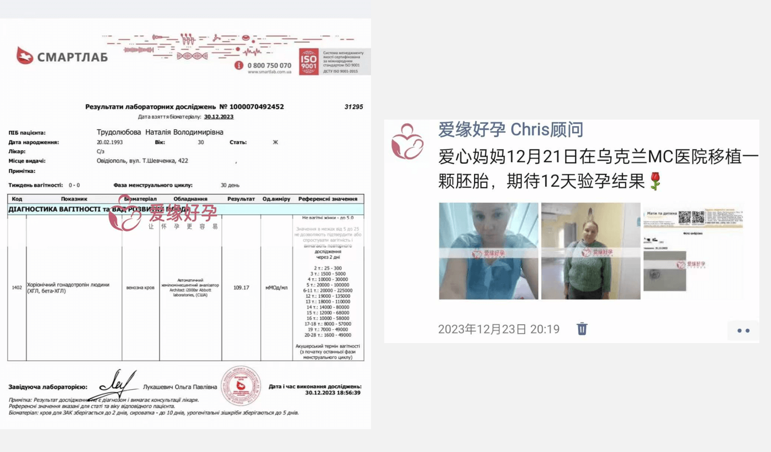 爱缘好孕:12月试管婴儿助孕好孕简报