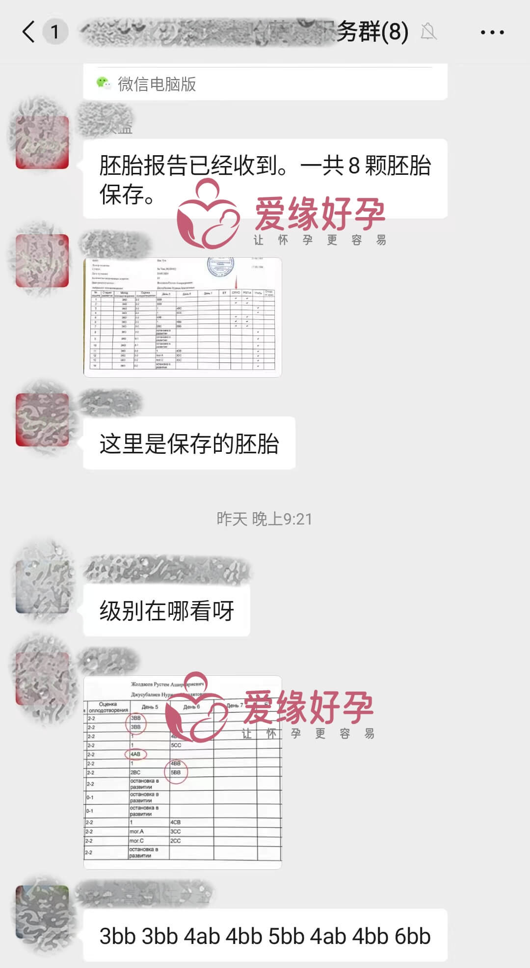 爱缘好孕:哈萨克斯坦自暖客户W女士胚胎报告符合预期